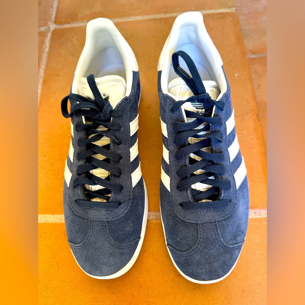 adidas Navy Blue and White Women's Sneakers